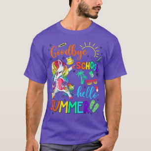 Adiós kindergarten Hola verano camiseta unicornio