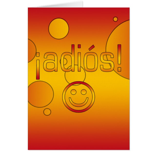 ¡¡Adiós! La bandera de España colorea arte pop (Frente)