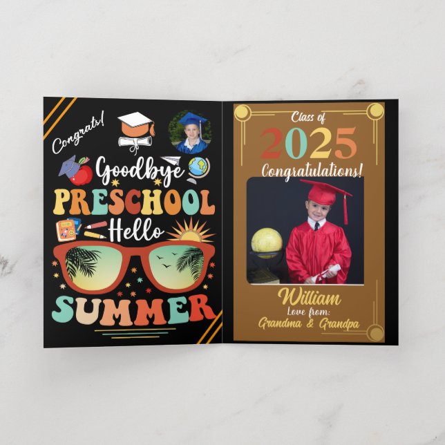 Adiós personalizado Preescolar Hola Graduación de  (Distribución Interior)