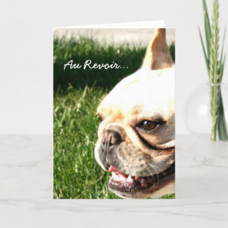 Adiós tarjeta de felicitación del bulldog francés
