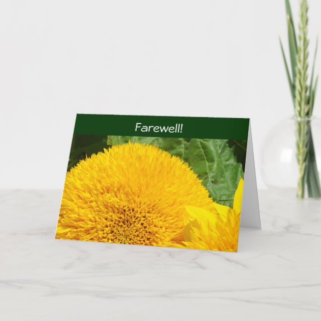 ¡Adiós! Tarjetas Adiós Te Extrañaremos! Girasol (Anverso)