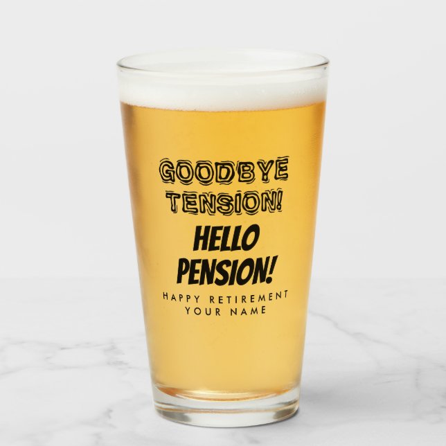 Adiós tensión hola pensión divertida jubilación (Anverso (lleno))