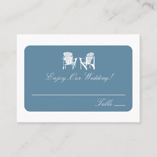 Adirondack Chairs | Tarjetas de Escort (Anverso)