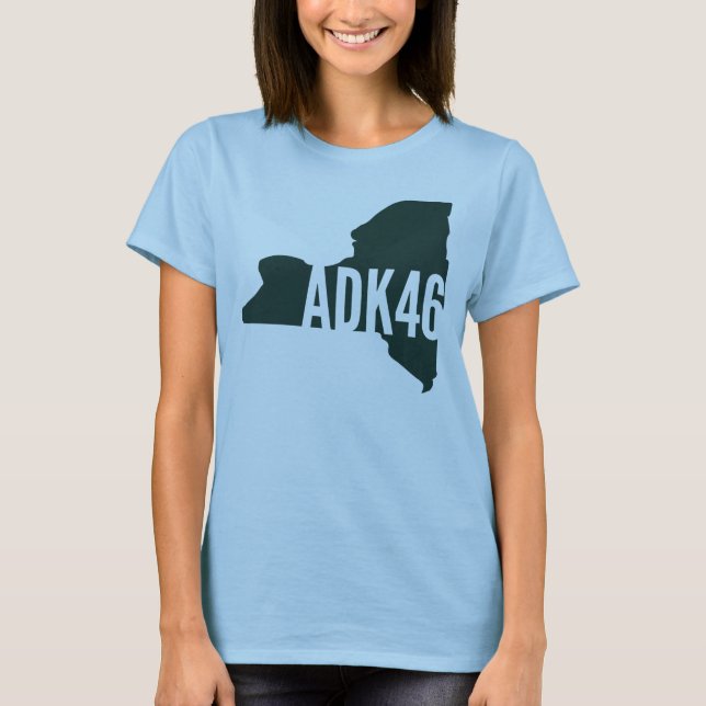 Adirondack High Peaks List de camiseta femenina (Anverso)