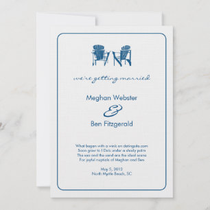 Adirondack Presidente Boda Invitación