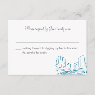 Adirondack Presidente Invitación a la boda RSVP