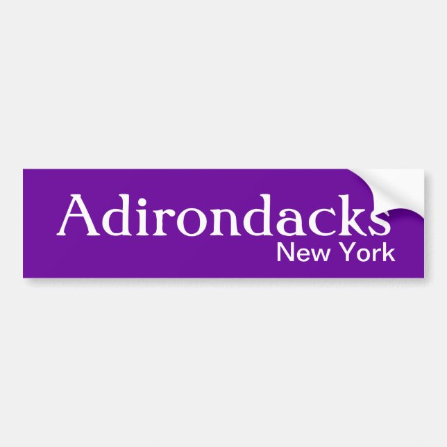 Adirondacks, pegatina para el parachoques de Nueva (Frente)