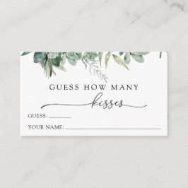 Adivina cuántas tarjetas de envoltura de besos