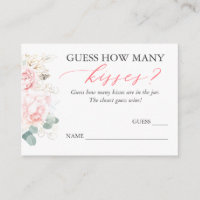 Adivina cuántas tarjetas de juego de besos