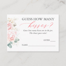 Adivina cuántas tarjetas de juego de besos