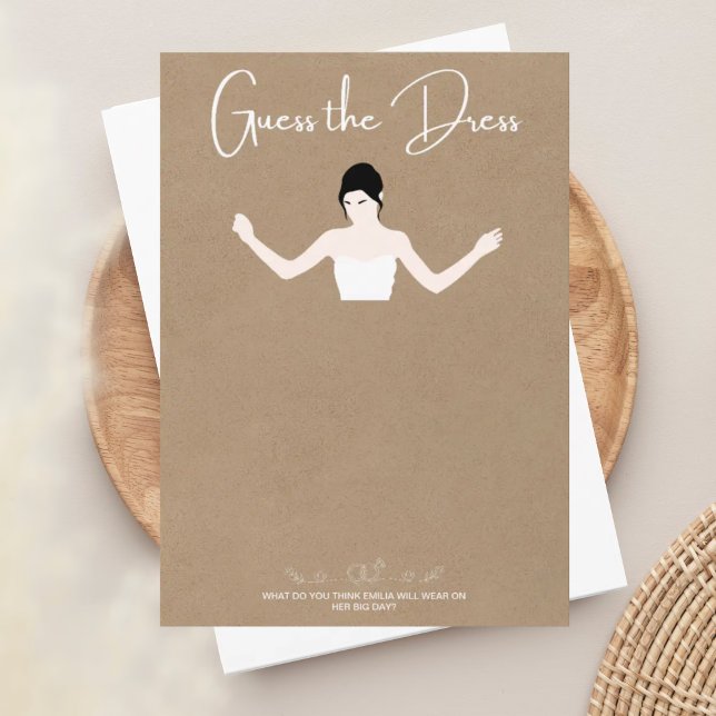 Adivina el vestido, esboza la tarjeta de vestir (Subido por el creador)