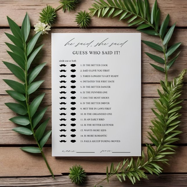 Adivina elegante: tarjeta de juego de ducha de nov (Subido por el creador)