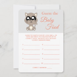 Adivina la comida para bebé, Baby Shower, tarjeta 