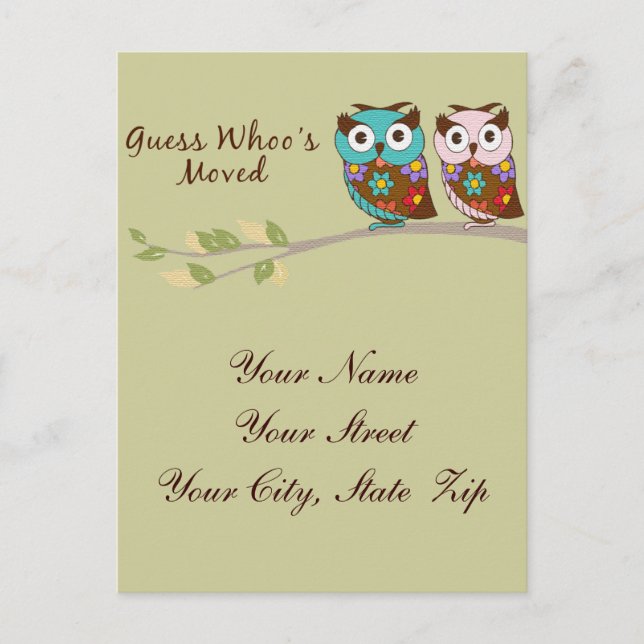 Adivina la tarjeta de búho mudado de quién (Anverso)