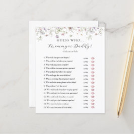 Adivina la tarjeta de juego Baby Shower de mamá o 