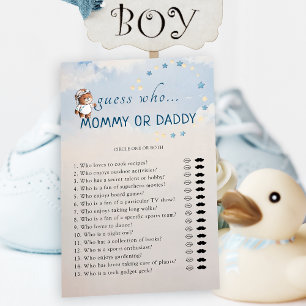 Adivina la tarjeta de juego Baby Shower de mamá o 