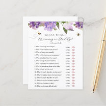 Adivina la tarjeta de juego Baby Shower de mamá o
