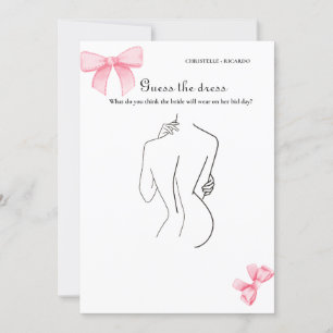 Adivina la tarjeta de juego de ducha de novia vest