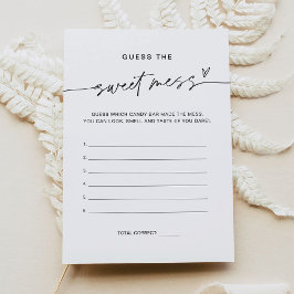 Adivina la tarjeta de juego Sweet Mess