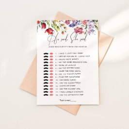 Adivina quién dijo la tarjeta de juego Floral Brid