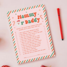 Adivina quién es la tarjeta de juego Baby Shower p