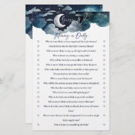 Adivina quién es la tarjeta de juego para la ducha