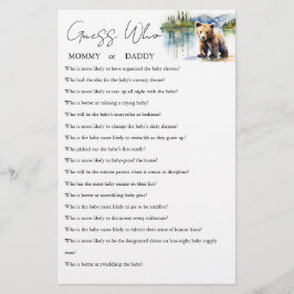 Adivina quién es la tarjeta de juego para la ducha