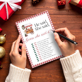 Adivina quién lo dijo la tarjeta de juego Country