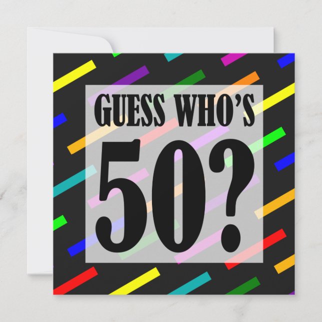Adivina quién tiene 50 invitaciones de fiesta de c (Anverso)