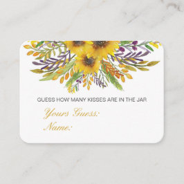 Adivinación Editable Cuántos Besos, Tarjeta de Can