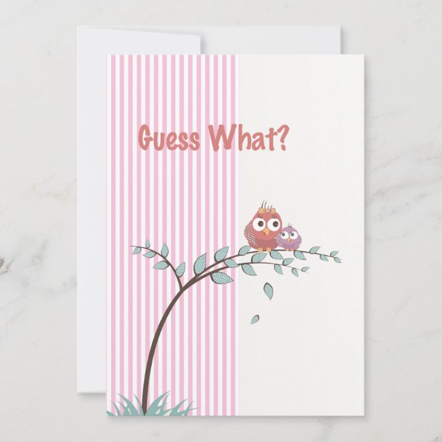 ¿Adivinan Qué? Foto Invitación de embarazo (Anverso)