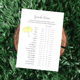 Adivinar las características Tarjeta de juego de r