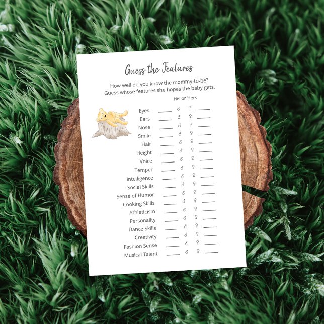 Adivinar las funciones Juego Tarjeta de Oso Teddy (Subido por el creador)