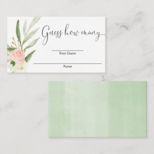 Adivinen cuántas tarjetas de ducha de bebé doradas