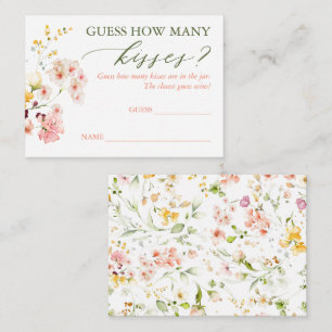 Adivinen cuántas tarjetas de juego de besos - Flor