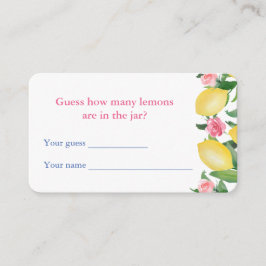 Adivinen Cuántos Lemones Tarjeta De Juego De Ducha