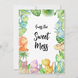 Adivinen la tarjeta de Baby Shower de Dulce Mess D