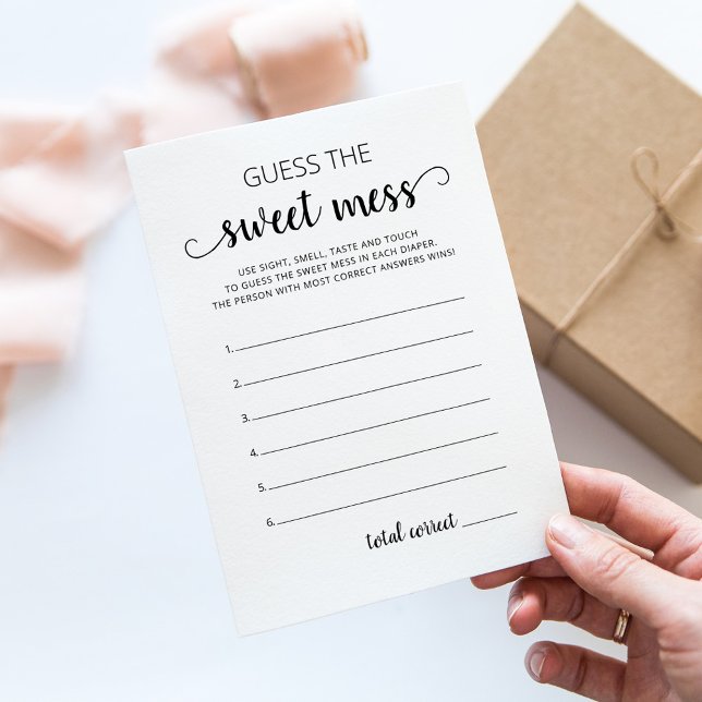 Adivinen la tarjeta de juego Sweet Mess Baby para  (Subido por el creador)