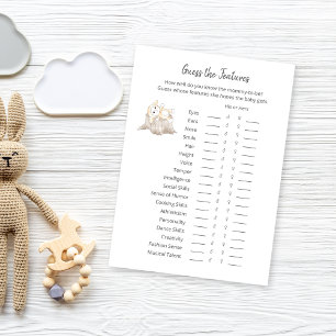 Adivinen las características Juego Tarjeta para el