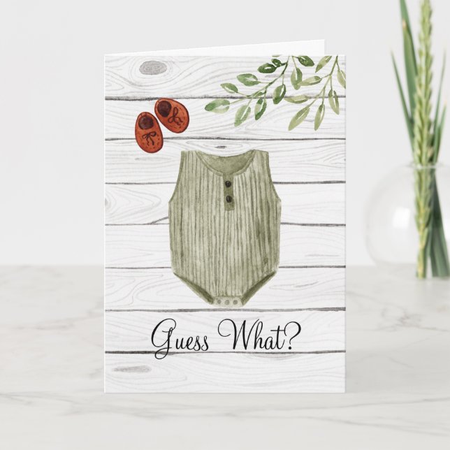 Adivinen Qué Ropa Boho Baby | Invitación del bebé (Anverso)