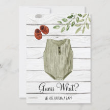 Adivinen qué ropa de bebé boho| Invitación de bebé