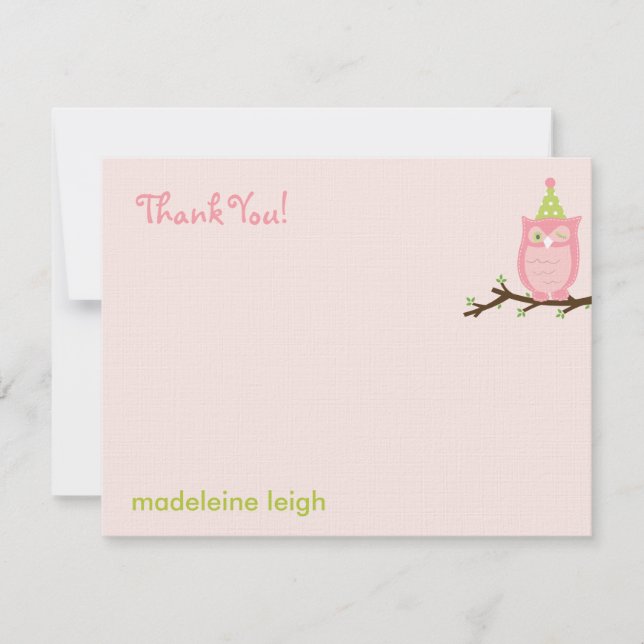 ¿Adivinen quién? Tarjeta de agradecimiento plana - (Anverso)