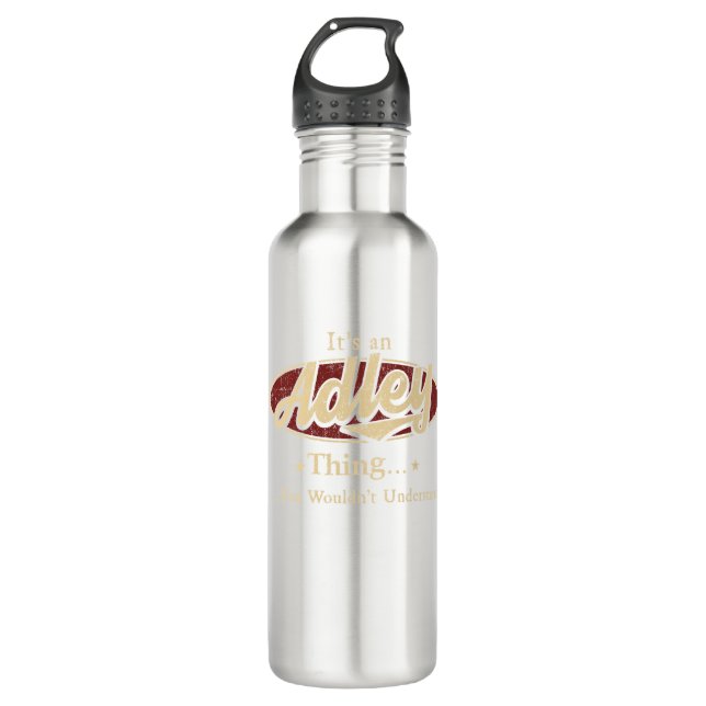 Adley Thing Name Botella de agua (Anverso)