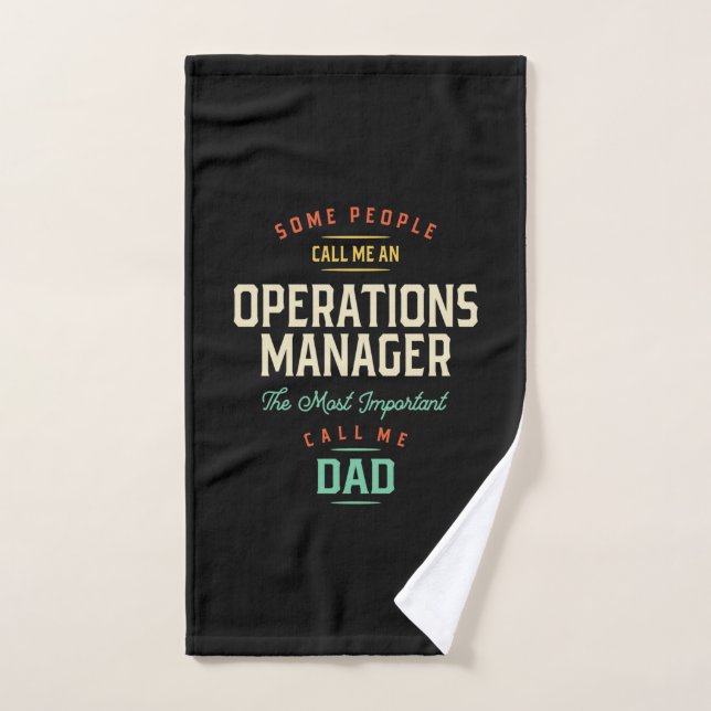 Administrador de operaciones y padre (Toalla de mano)