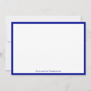 Admiral Blue Elegant Tarjeta de nota plana moderna