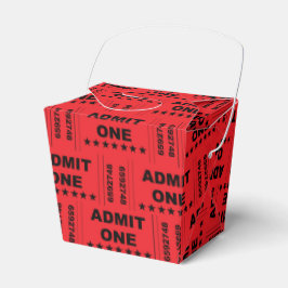 "Admit One" (Admitir una) caja de favor de elimina