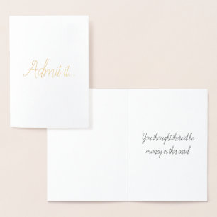 Admítelo... Graciosa tarjeta de saludo