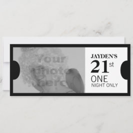 Admitir una invitación de foto de fiesta VIP de 21