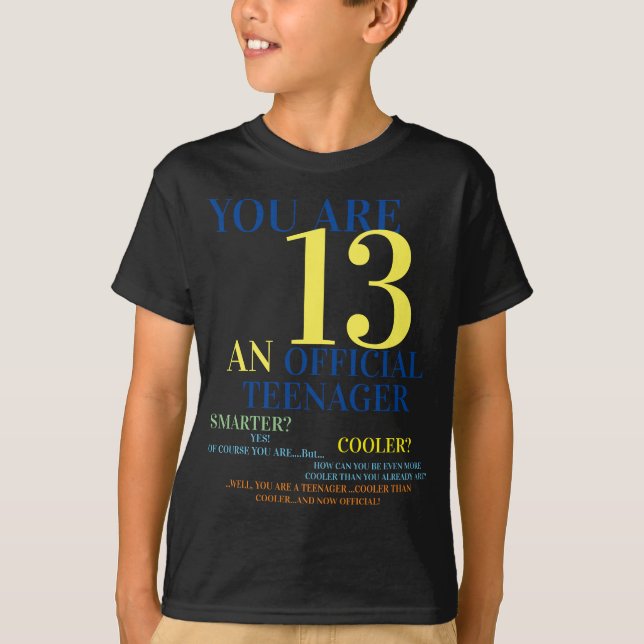 Adolescente Oficial 13.º Camiseta De Cumpleaños (Anverso)
