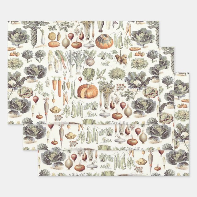 Adolphe Millot Patrón Vegetable Papel de envolvimi (Set)